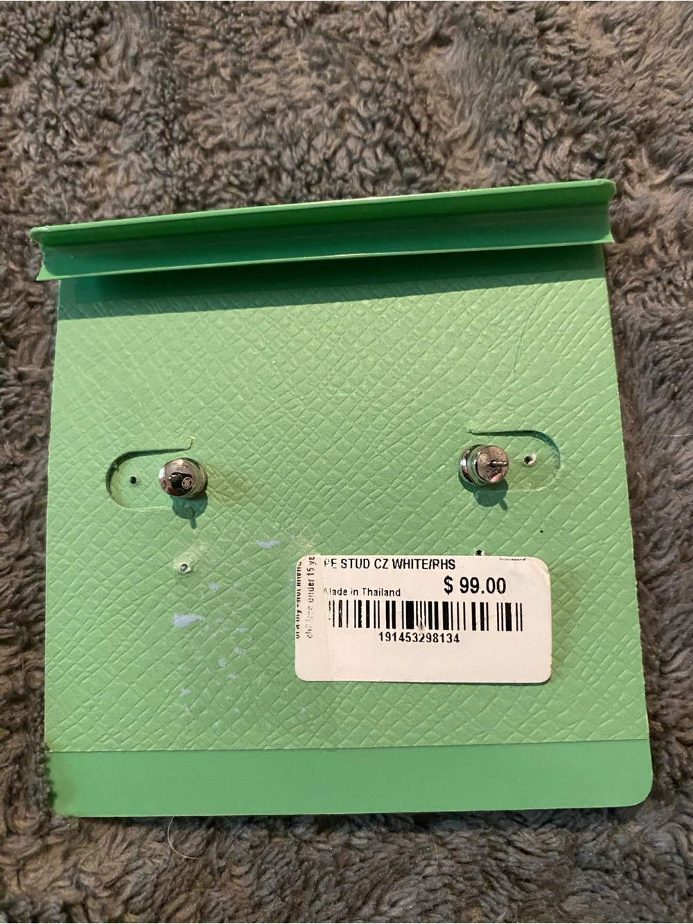 Swarovski Crystal Silver Circle Crystal Clear Stud Earrings $99 - Picture 4 of 4